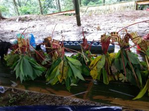 Pembuatan Wayang dari bahan daun singkong, foto: Meilinda